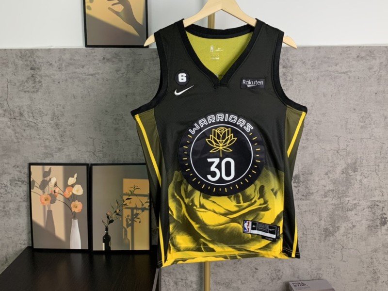 Golden State Warriors Retro - Stephen Curry # 30 || Camiseta - Jersey deportivo Nike - Logo NBA - versión negra rosa amarilla - Modo Zapatillas | zapatillas en descuento