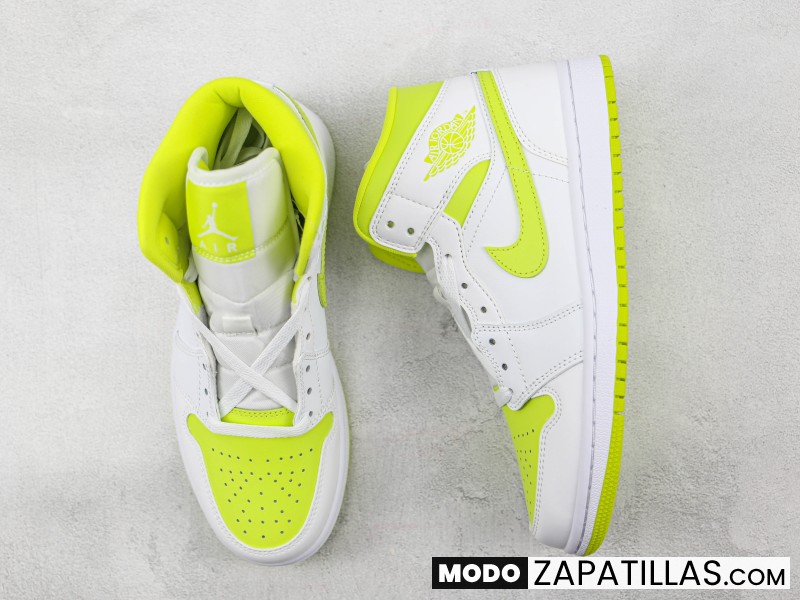 Nike Air Jordan 1 Mid White Lime - Modo Zapatillas | zapatillas en descuento