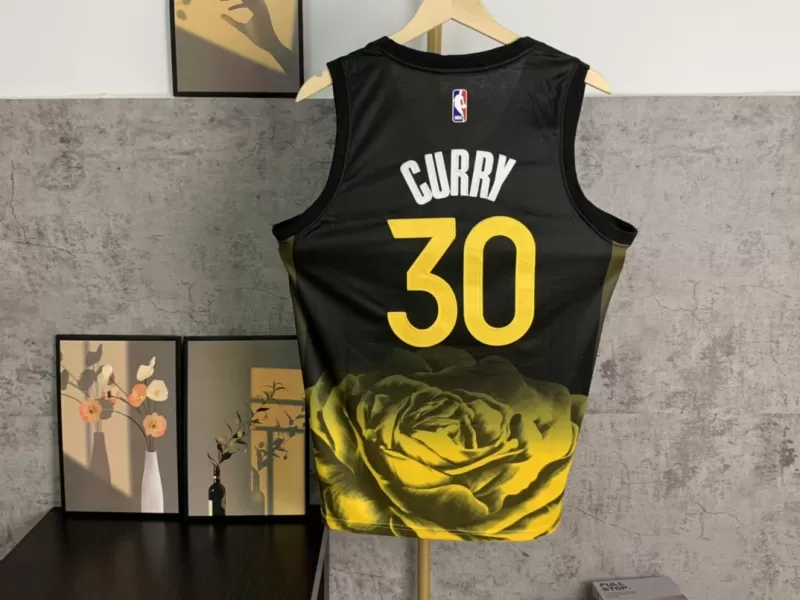 Golden State Warriors Retro - Stephen Curry # 30 || Camiseta - Jersey deportivo Nike - Logo NBA - versión negra rosa amarilla - Modo Zapatillas | zapatillas en descuento