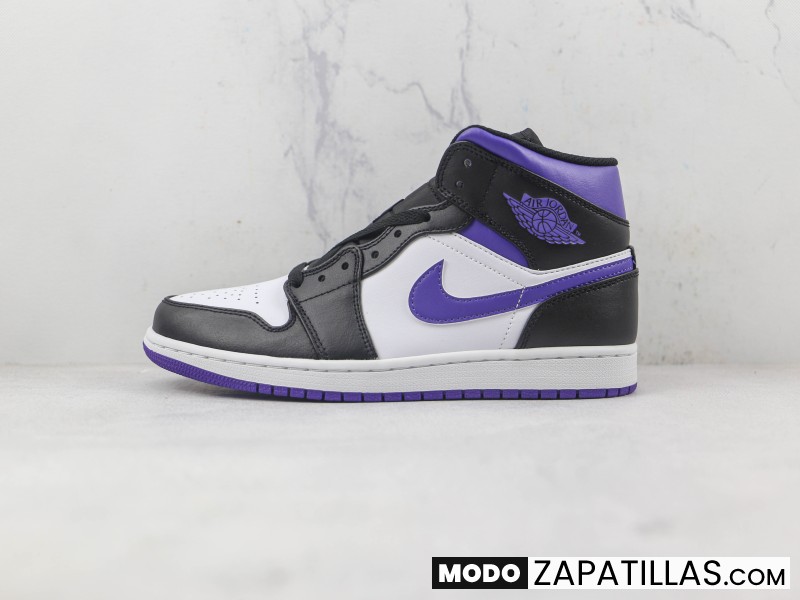 Nike Air Jordan 1 Mid White Black Purple - Modo Zapatillas | zapatillas en descuento
